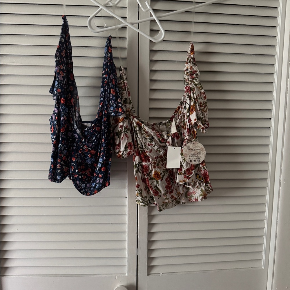 Floral Crop Top Set